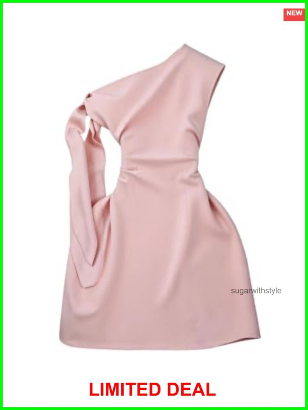 Satin Off Shoulder Knot Side A Line Mini Wedding Guest Dress